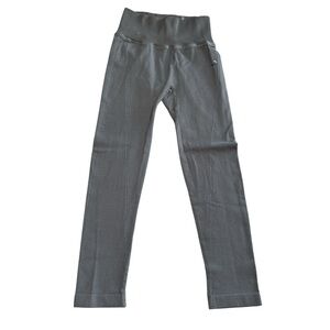 Free People Movement Ribbed Full Length Gray Leggings Size Small